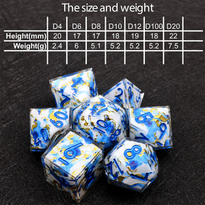 Tùy chỉnh RPG xúc xắc làm bằng tay sắc nét cạnh xúc xắc cho hội đồng quản trị trò chơi vai trò chơi bảng nhựa DND xúc xắc thiết lập đa diện DND Gift-L21 - Product Image 4