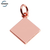 Étiquettes de marque en métal personnalisées, alliage de zinc, or rose, breloques à suspendre, pendentif en or plaqué pour porte-clés, style religieux chrétien