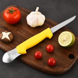 Cuchillo de Pesca, Cuchara para Limpiar Pescado, Cuchillo de Camping de Hoja Fija, Acero Inoxidable 3CR13, Punta Redonda, Borde Recto, Plástico, 1mm de Grosor, 31cm - Product Image 5