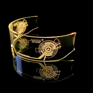 Gafas LED con Luces de Siete Colores, Estilo Punk y Ciencia Ficción, para Clubes Nocturnos, Unisex, Accesorios para Animar, Ligeras - Product Image 1