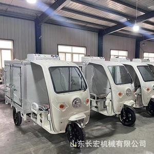 รถสามล้อไฟฟ้าบรรทุกสินค้า 48V รับน้ำหนัก 200-300 กก. ตัวถังปิด 1 ที่นั่ง สำหรับขนส่งอาหารและผลไม้ - Product Image 4