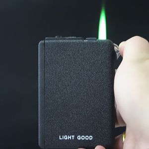 Étui à cigarettes automatique <span class=keywords><strong>de</strong></span> luxe en métal (lot <span class=keywords><strong>de</strong></span> 10) avec briquet intégré, design créatif noir givré/encens, logo personnalisé - Product Image 3