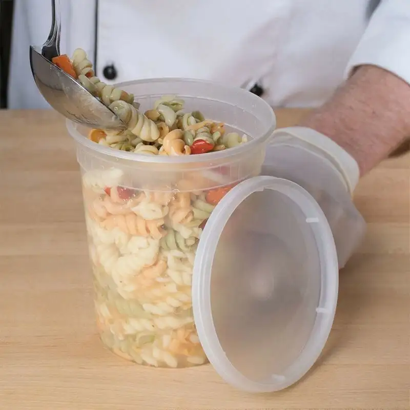 Bestverkopende Fabriek Direct Wegwerp Plastic Deli Voedsel Container Soep Kom Take-Out Soepbeker Voor Restaurant