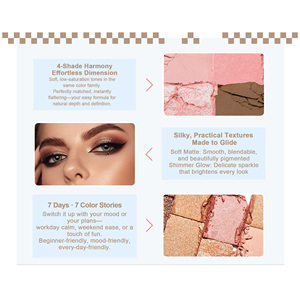 Palette Mini Ombretti 2026 Altamente Popolare, 4 Colori Setosi e Pratici, Produzione OEM - Product Image 3