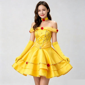 Halloween Sexy Fairy Princess <b>Belle</b> <b>Fancy</b> <b>Dress</b> <b>Adult</b> Women Fantasia Beauty Beast Cosplay Costumes Female Anime Cosplay Clothing - Product Image 4