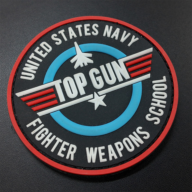 New Design Eco-Friendly Round Shaped Custom 2D 3D Soft PVC Rubber Tactical Patch with Alphabet Embossed for Hat & Baseball Cap