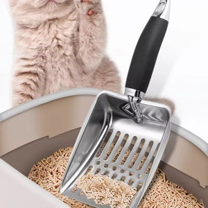 Venta al por mayor de fábrica, pala para arena para gatos, pala duradera de <span class=keywords><strong>Metal</strong></span> de acero inoxidable para arena para gatos - Product Image 6