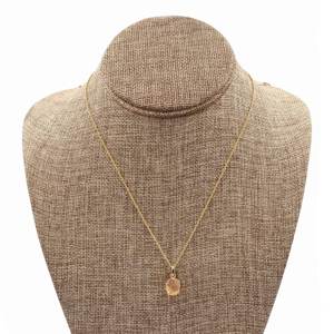 Citrine en argent Sterling brut plaqué or pendentif fait à la main à la mode femmes collier réglable pour fiançailles fête de mariage - Product Image 5