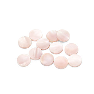 Conchas Marinas Naturales al por Mayor, Planas, Redondas, de Nácar Rosa, Gemas Sueltas para la Fabricación de Joyería DIY - Product Image 4