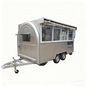 Commercial Lemonade Shop Street Coffee Mini Cart Fully Equipped Round Truck Mobile <b>Kitchen</b> Food Trailers - Product Image 3