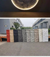 Brique murale moderne en bloc de lune en PU, décoration intérieure et extérieure, décoration murale de fond de télévision rouge net, décoration de devanture de magasin