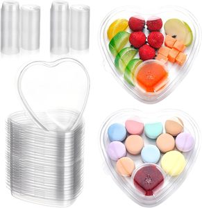 Transparent Clam Shell Takeaway Strawberries Tray Food <b>Container</b> Packaging Strawberry Heart Shaped PET Box Embossing Recycled - Product Image 1