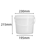 Approvisionnement d'usine Seau en plastique de qualité alimentaire de 2 gallons 8L pour crème glacée