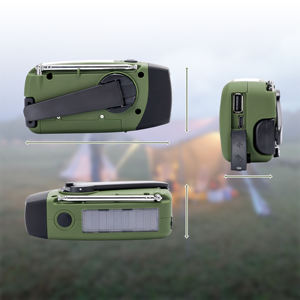 Al Aire Libre de manivela Solar Radio IPX3 Altavoz inalámbrico a prueba de agua Reproductor de música multifuncional Radio FM portátil para el hogar - Product Image 5