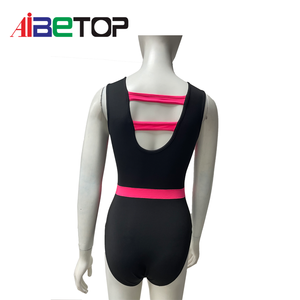 Оптовая продажа, латексный купальник для художественной гимнастики, купальник из черного спандекса - Product Image 3