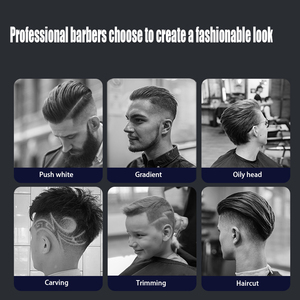 Tondeuse à cheveux professionnelle pour hommes, tondeuse à barbe électrique sans fil, kit de coupe de cheveux, machine à couper les cheveux rechargeable - Product Image 4