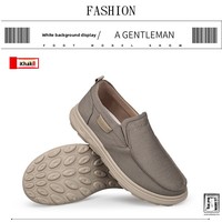 Mocassins Homme à Bout Rond, Tige en Maille, Semelle Intermédiaire en PU, Semelle Extérieure en Caoutchouc, Légers, Résistants à l'Usure, Coutures, Chaussures Décontractées Printemps