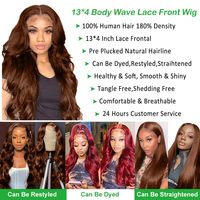 Perruque de cheveux humains Bodywave, perruque frontale en dentelle 13x4, perruques de qualité 13x6, sans colle, cheveux alignés dans le sens des cuticules, cheveux bruts Alibaba