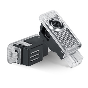 Pour <span class=keywords><strong>Audi</strong></span> A4/A4L A8 A7 A5 A6/A6L Q7 R8 A1 Q3 : Projecteurs de bienvenue pour portières, éclairages au sol laser avec logo de voiture - Product Image 2