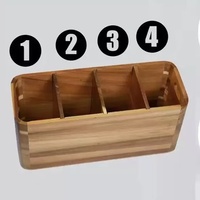 Organisateur de vêtements classique en bois, pliable, rectangulaire, multifonctionnel, grande capacité pour ustensiles de cuisine et rangement sur comptoir
