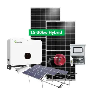 Thuis/Industrie/Commercieel Gebruik Energie 3 Fase 30kw Zonnesystemen Hybride Complet Kit