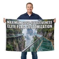 Drapeaux personnalisés en gros pour l'ouverture de magasins, avec logo d'entreprise, en polyester tricoté, impression simple ou double face, résistants aux UV