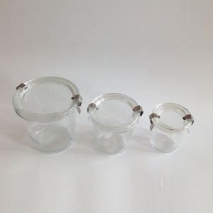 Barattoli in Vetro <span class=keywords><strong>con</strong></span> Coperchio a Chiusura Ermetica 125ml 250ml 540ml <span class=keywords><strong>con</strong></span> Anello di <span class=keywords><strong>Guarnizione</strong></span> in Silicone - Product Image 2