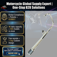 Nouveau tuyau d'échappement simple pour moto Haojin (cg125/150) - Argent, placement inférieur, acier laminé à froid de haute qualité