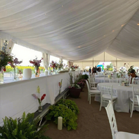 Tente à cadre en aluminium durable et élégante sur mesure pour les fêtes de mariage en plein air, capacité de 500 personnes