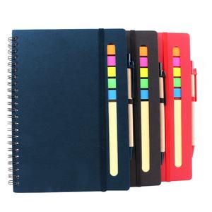 Yiyuan تخصيص صديقة للبيئة لينة غطاء كرافت ورقة المواد a5 حجم دوامة الدفاتر المجلات مع القلم - Product Image 4