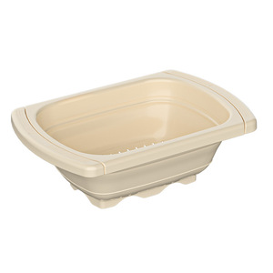Foldable Telescopic Vegetable Washing Basket With Drainage For Kitchen Sink Use Off White PP Material - Product Image 5