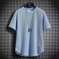 Camisa de Manga Corta de Algodón para Hombre, Nueva Colección de Verano 2025, Camisa Informal de Algodón para Hombre, Color Sólido, Camisas de Media Manga