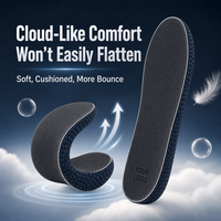 Semelles intérieures en EVA ultra-flexibles à torsion 360°, base amortissante Pebble, coussinets de chaussures personnalisables avec logo pour le sport et la course à pied