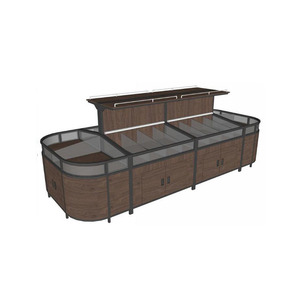Tùy chỉnh hai mặt Heavy Duty kim loại gỗ đảo giá nhà máy số lượng lớn Trọng lượng tủ siêu thị cửa hàng tiện lợi Snack - Product Image 1