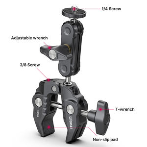 XUEREN <span class=keywords><strong>Ulanzi</strong></span> ที่หนีบโลหะซูเปอร์แคลมป์ R094,พร้อมหัวบอลคู่แขนมหัศจรรย์<span class=keywords><strong>1</strong></span>/4 ''สกรู<span class=keywords><strong>3</strong></span>/8'' เกลียวสำหรับการตรวจสอบกล้องไฟ LED - Product Image 4