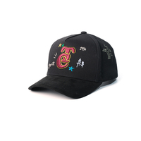 Casquette de baseball de luxe en daim avec broderie 3D personnalisée, motif palmier cocotier, 5 panneaux, nouvelle arrivée, qualité originale