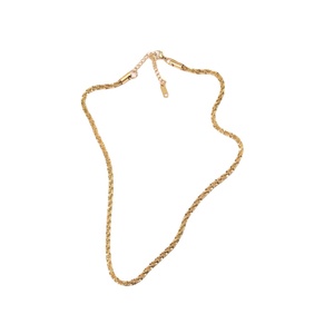 Collar de Cadena Brillante Chapado en Oro de 18K al por Mayor, Cadena Trenzada de Acero Inoxidable para Mujer - Product Image 3