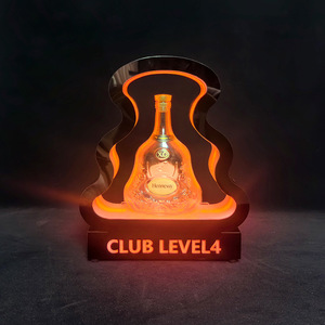 Colorful Acrylic Wine Stand With <b>Led</b> <b>Light</b> Ace Of Spades Shape For Party <b>Bar</b> KTV Display - Product Image 3