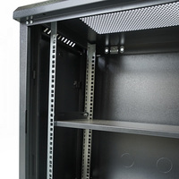 Armoire de serveur réseau murale 12U 19 pouces, porte en verre trempé noir, profondeur 450 mm