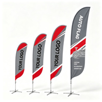 Kit complet de drapeau à plumes personnalisé Triton, impression de logo personnalisée, publicité commerciale en extérieur