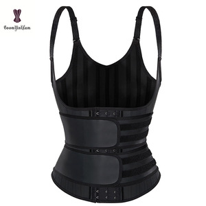 Double contrôle du ventre Body Shaper <span class=keywords><strong>Fajas</strong></span> Colombians Latex Sashes 25 Steel Boned Waist Trainer Slimming Girdle With Vest for Woman - Product Image 3