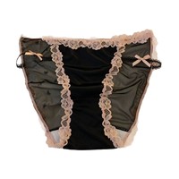 Pakaian Dalam Bikini Cetak Renda Gaya Prancis Seksi Wanita, Desain Berongga dengan Pita, Bahan Bernapas, Pinggang Rendah, Mesh, ODM