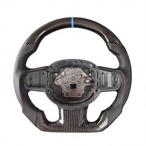 Volant sport en cuir et fibre de carbone pour <span class=keywords><strong>Volvo</strong></span> XC90 XC60 XC40 S90 S60, design à fond plat, compatible - Product Image 4