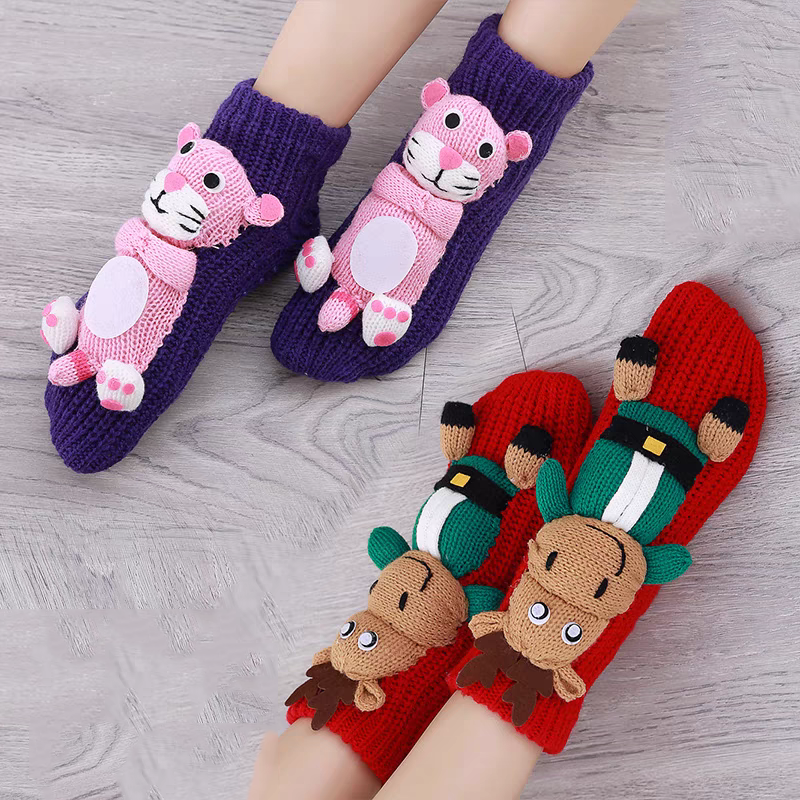 Fuzzy Slipper Thick Lounge Socks Best Slipper Socks With Grippers