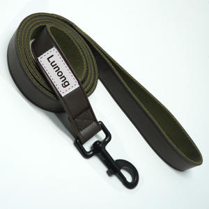 Correa para Perro Lunong Clásica Acolchada Ecológica Personalizable - Herrajes Metálicos de Nailon, Personalización de Logotipo en Color, Artesanía Fina - Product Image 1