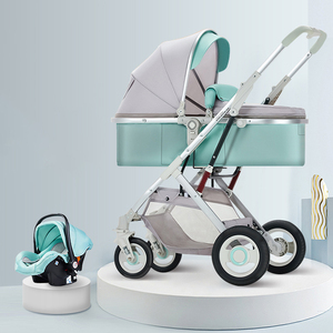 Xe đẩy 3 trong 1 có dây an toàn năm điểm, có thể gấp gọn, ghế ngồi ô tô, dành cho trẻ từ 0-3 tuổi, tầm nhìn cao - Product Image 3