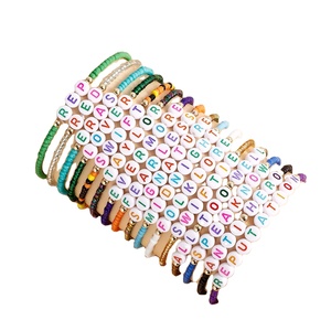 Pulsera de letras con cuentas de semillas coloridas bohemias Fearless Evermore <span class=keywords><strong>Antihero</strong></span> Reputation Swiftie Taylor pulseras para mi hija - Product Image 6