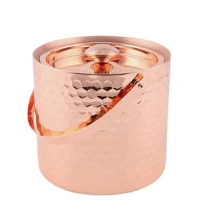 Cubo de hielo redondo de acero inoxidable con doble aislamiento, recién llegado, con barra de mango lateral, cubo de hielo de cerveza de champán - Product Image 3