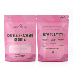 Personnalisé imprimé réutilisable durable collation alimentaire noix <span class=keywords><strong>quinoa</strong></span> feuille d'aluminium doypack céréales fruits secs emballage mylar sac avec fenêtre - Product Image 4