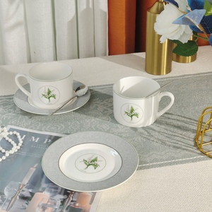 New Bone <b>China</b> Coffee <b>Cup</b> Flores Convallariae Series Minimalist High-end Afternoon Teacup Gift Sets - Product Image 4